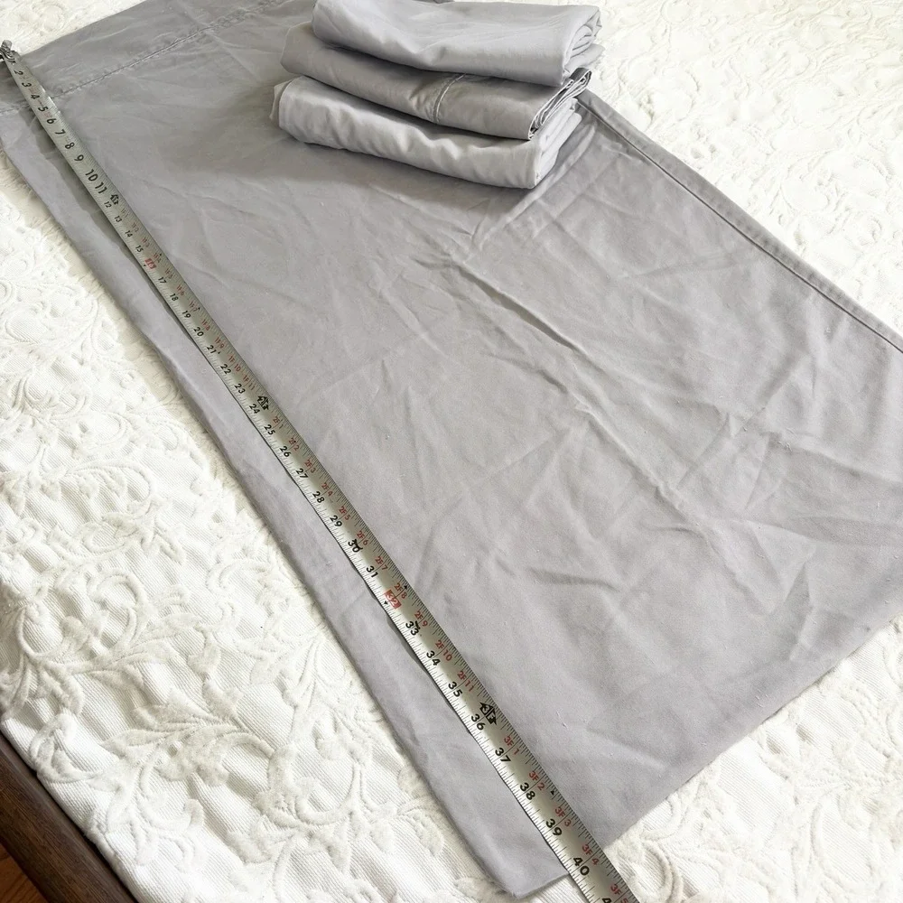 4 Hotel Signature Sateen Pillowcases King/Cal King 800TC 100% Cotton Grey READ